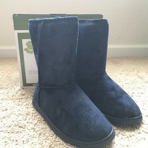 9-inch Microfiber DAWGS boots size 6 Navy Blue